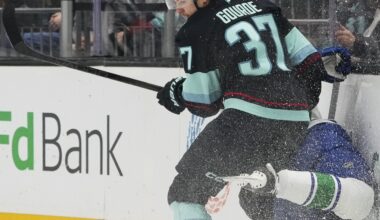 Seattle Kraken center Yanni Gourde is out 5-7 weeks after sports hernia surgery