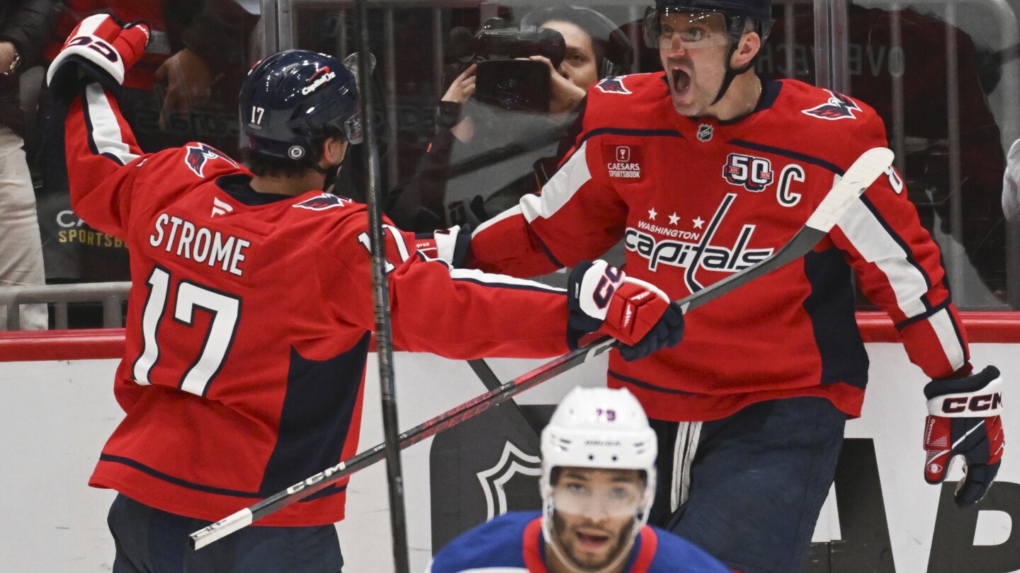 Alex Ovechkin scores his 872nd career goal as the Capitals beat the struggling Rangers 7-4