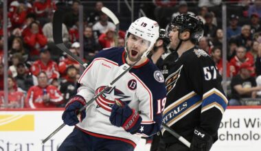 Adam Fantilli scores twice as the Blue Jackets beat the Capitals to remain in playoff contention