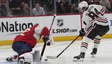 A Blackhawks record: Landon Slaggert scores 7 seconds into a game against Florida