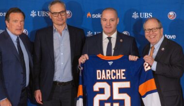 Mathieu Darche introduced as Islanders' head of hockey operations