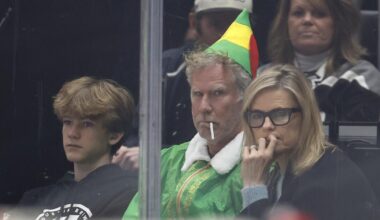 Will Ferrell brings back Buddy the Elf as smoking, drinking hockey fan