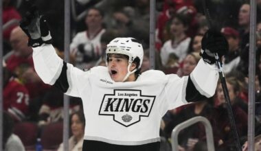 Trevor Moore and Alex Turcotte lead Kings to win over Blackhawks