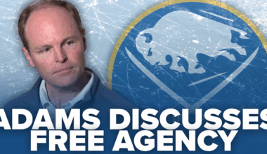 Buffalo Sabres GM Kevyn Adams discusses start of free agency, Byram's future