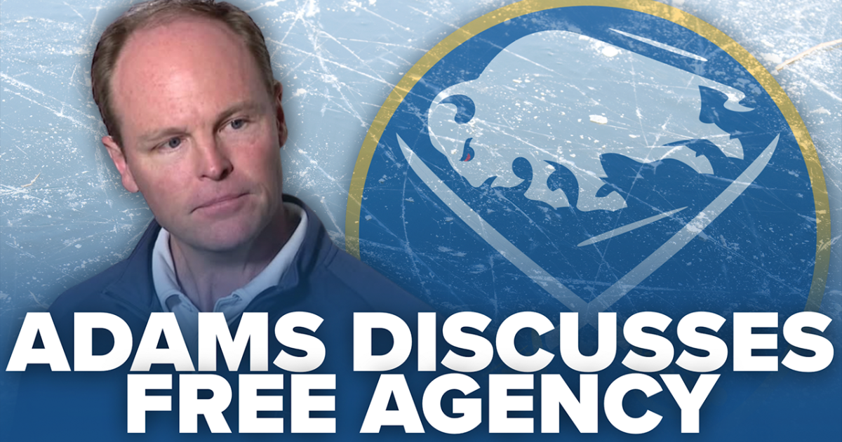 Buffalo Sabres GM Kevyn Adams discusses start of free agency, Byram's future