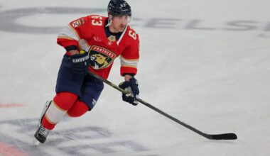 Former-Bruin Brad Marchand makes debut with Panthers in game against Utah