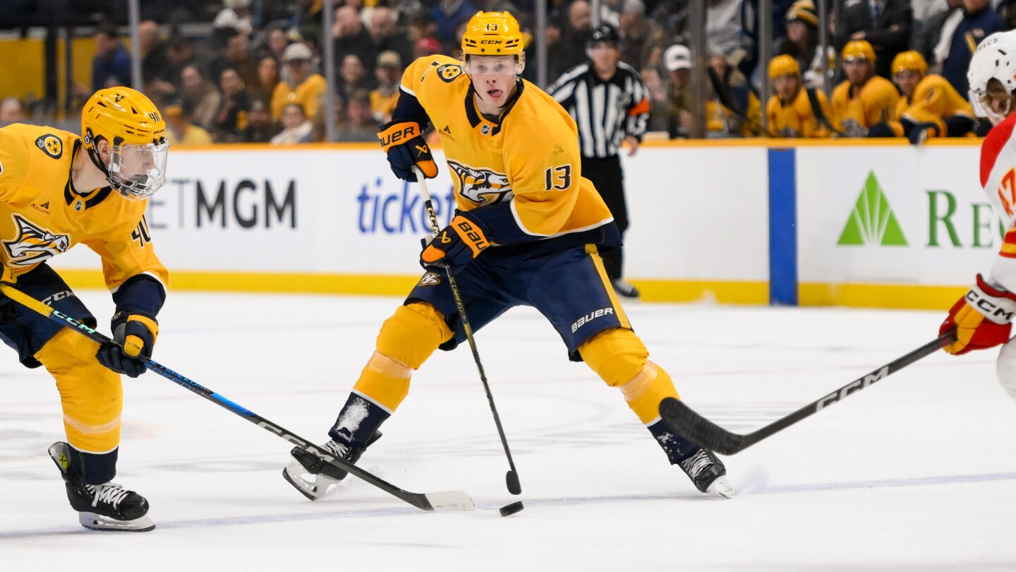 NHL: Calgary Flames at Nashville Predators