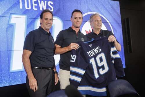 Jonathan Toews is grateful and excited to play again after signing with his hometown Winnipeg Jets