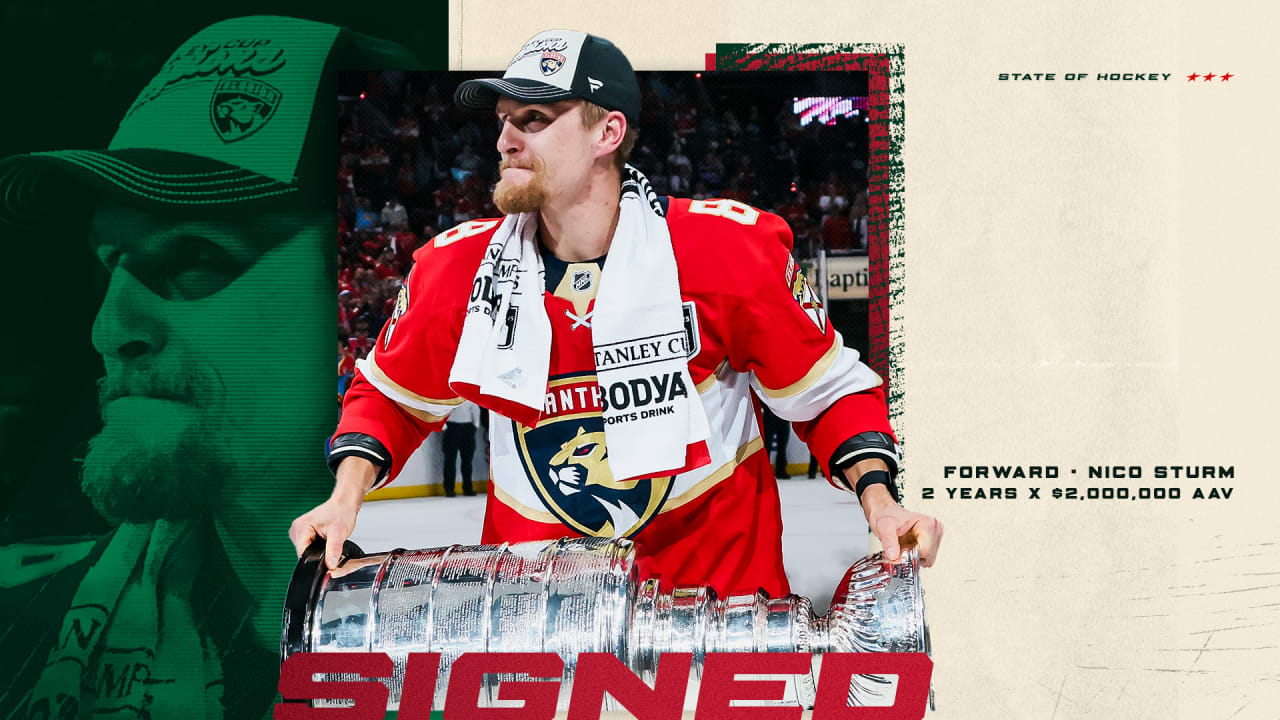 Minnesota Wild Signs Forward Nico Sturm to a Two-year Contract