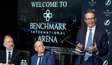 The home of the NHL's Tampa Bay Lightning renamed Benchmark International Arena