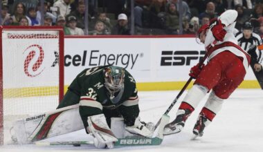 Gustavsson makes 38 saves and Wild hang on to earn 2-1 win over Hurricanes