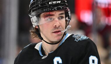 Utah's Keller returns, scores after getting struck by puck