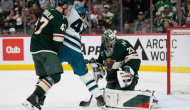 Eriksson Ek, Kaprizov return to lead the Wild past the Sharks, 8-7 in overtime
