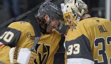 Brandon Saad breaks tie early in the 3rd in the Golden Knights' 3-1 victory over the Canucks