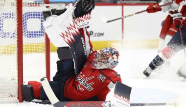 Charlie Lindgren shines with a windmill save as the Capitals beat the Hurricanes 3-1