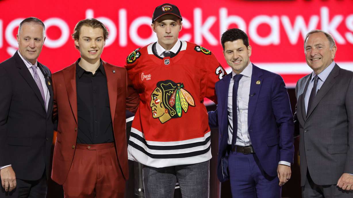 Blackhawks defenseman and No. 2 overall pick Artyom Levshunov makes NHL debut against Avalanche