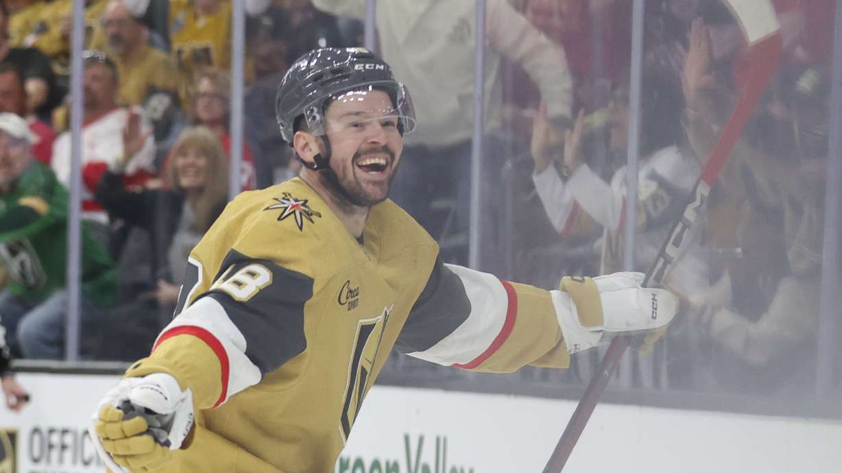 Hertl gets 2nd hat trick of the month in Golden Knights' 6-3 over over Red Wings