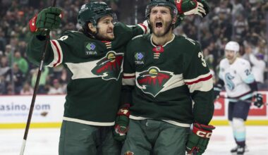 Wild get three quick goals to start game, beat Kraken 4-0