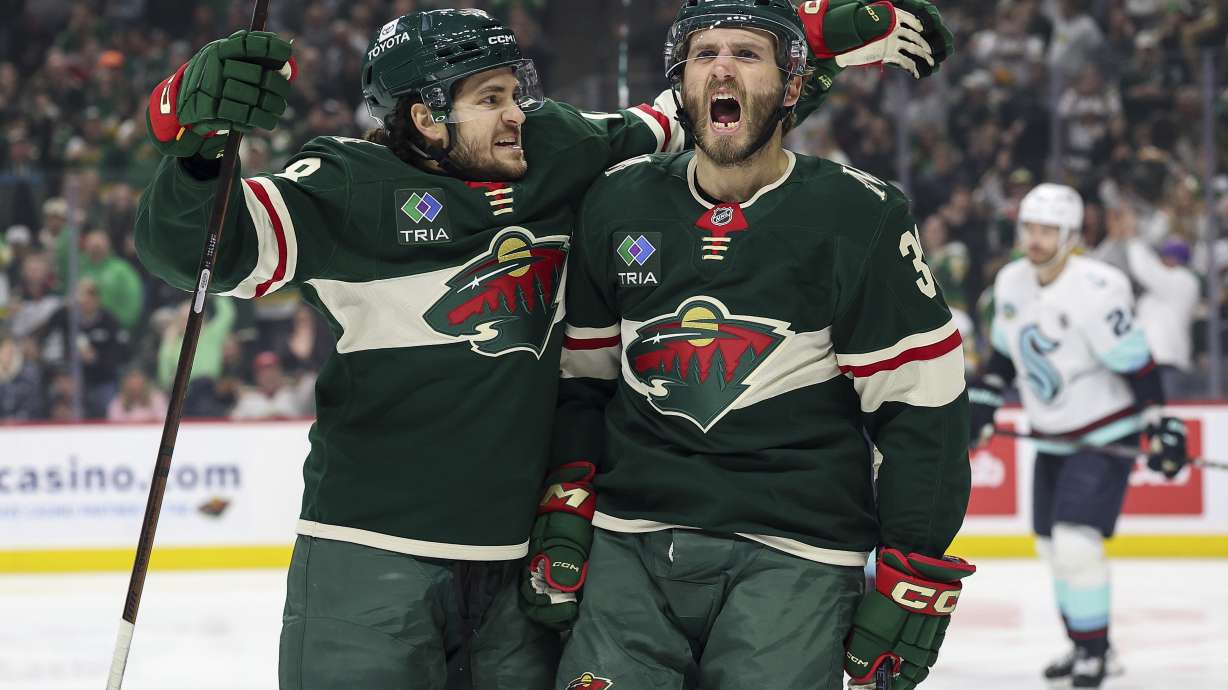 Wild get three quick goals to start game, beat Kraken 4-0