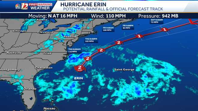 Latest tropical track