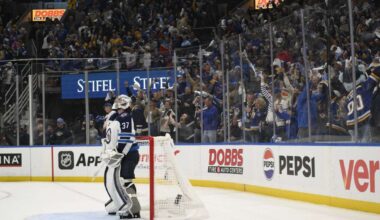 Connor Hellebuyck and the Jets host the Blues in Game 7 of their 1st-round NHL playoff series