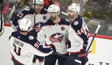 Fantilli and Greaves are the latest contributors in keeping the Blue Jackets' playoff hopes going