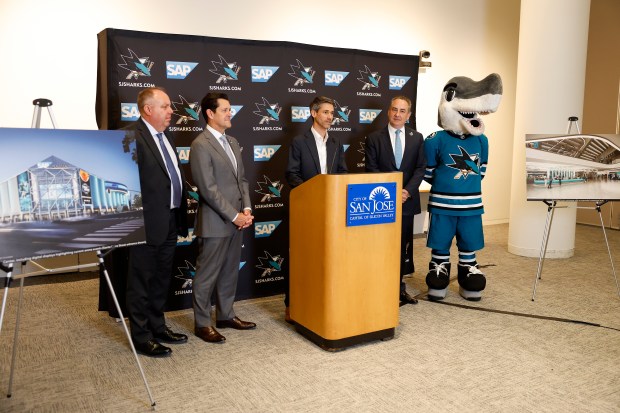 From left to right, San Jose Assistant City Manager Lee...