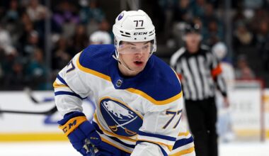 JJ Peterka trade grades for Mammoth, Sabres