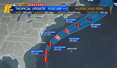 Hurricane Erin approaches North Carolina coast with dangerous rip currents, swamp roads forces Outer Banks evacuations