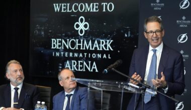 The home of the NHL's Tampa Bay Lightning renamed Benchmark International Arena