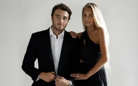 Montreal Canadiens defenseman Noah Dobson, and wife Alexa Dobson