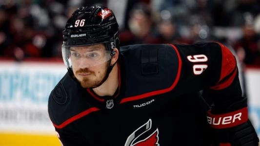 Jack Roslovic with the Carolina Hurricanes
