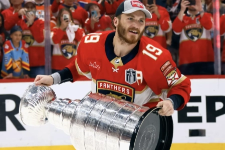 Matthew Tkachuk with the Stanley Cup Matthew Tkachuk with the Stanley Cup