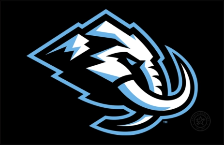 The Utah Mammoth logo pictured on a black background