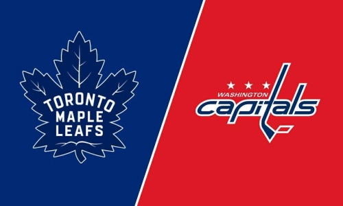 The Toronto Maple Leafs (left) and Washington Capitals (right) team logos.