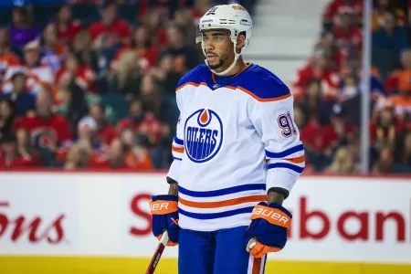 Evander Kane with the Edmonton Oilers
