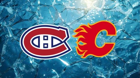 Photo of Canadiens and Flames logos Photo of Canadiens and Flames logos