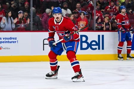 Dec 7, 2024; Montreal, Quebec, CAN; Montreal Canadiens defenseman Arber Xhekaj (72) skates during warm-up before the game against the Washington Capitals at Bell Centre. Mandatory Credit: David Kirouac-Imagn Images Dec 7, 2024; Montreal, Quebec, CAN; Montreal Canadiens defenseman Arber Xhekaj (72) skates during warm-up before the game against the Washington Capitals at Bell Centre. Mandatory Credit: David Kirouac-Imagn Images