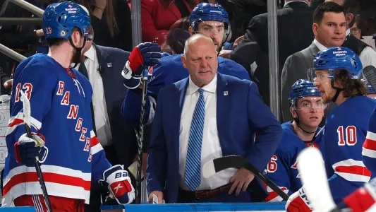 Gerard Gallant with the New York Rangers.