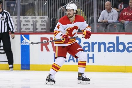 Rasmus Andersson with the Calgary Flames.