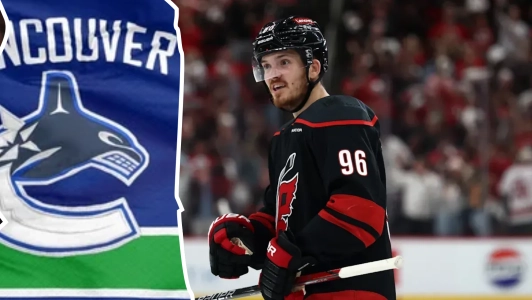 Jack Roslovic with the Carolina Hurricanes.