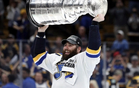 Pat Maroon with the Stanley Cup