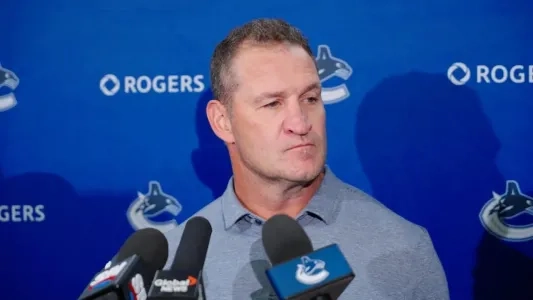 Vancouver Canucks Head Coach Adam Foote. Vancouver Canucks Head Coach Adam Foote.