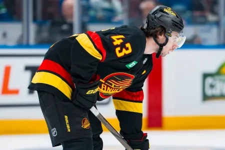 Vancouver Canucks captain Quinn Hughes. Vancouver Canucks captain Quinn Hughes.