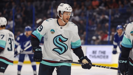 Jared McCann of the Seattle Kraken.