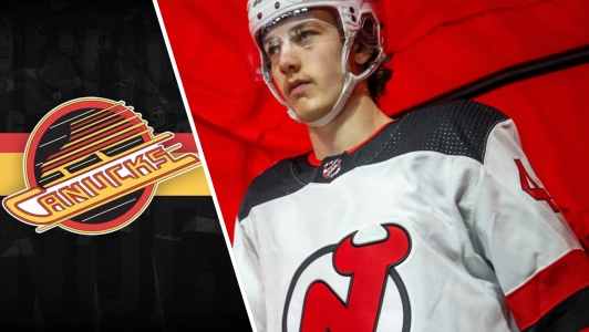 New Jersey Devils defenseman Luke Hughes