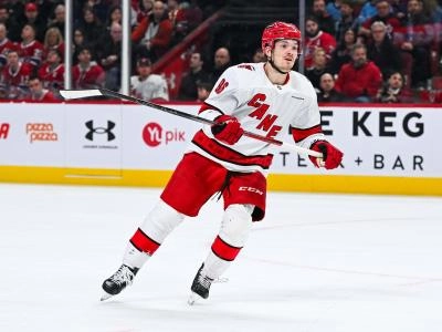 Jack Roslovic with the Carolina Hurricanes.