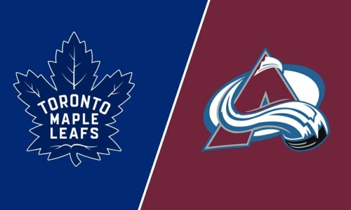 The Maple Leafs and Avalanche logos