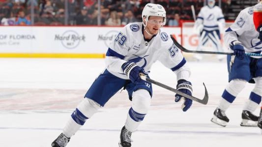 Jake Guentzel of the Tampa Bay Lightning. Jake Guentzel of the Tampa Bay Lightning.