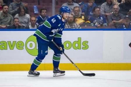 Vancouver Canucks forward Elias Pettersson. Vancouver Canucks forward Elias Pettersson.